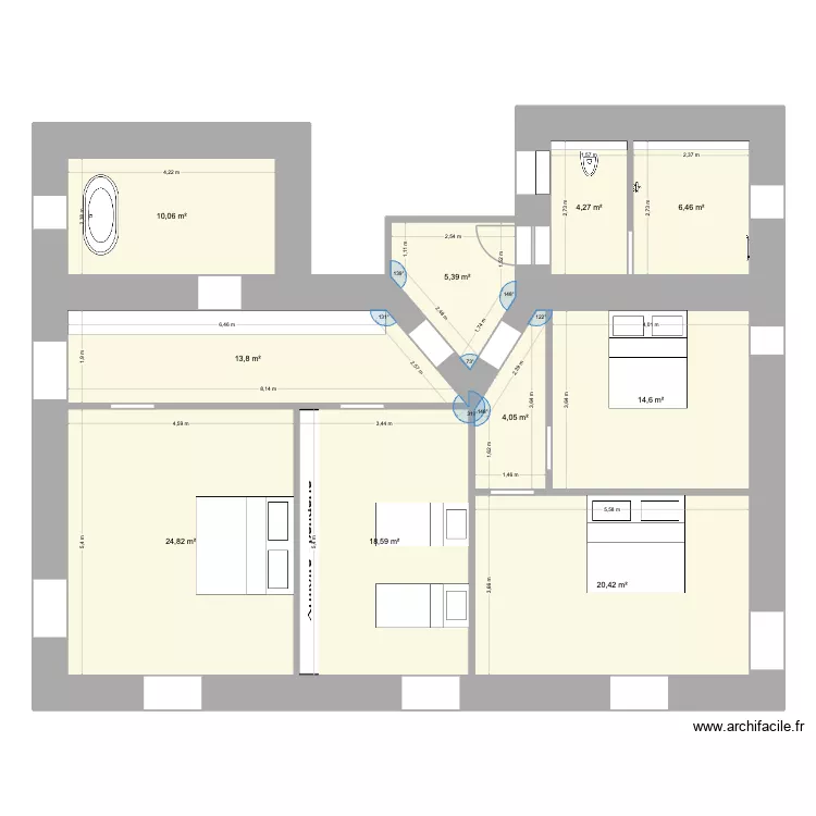 1ER ETAGE - LA BINARDIERE. Plan de 10 et 122 m² 1ER ETAGE - LA BINARDIERE. Plan de 10 et 122 m²