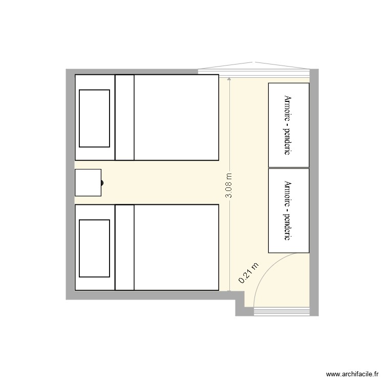 chambre gar&ccedil;ons. Plan de 0 pièce et 0 m2