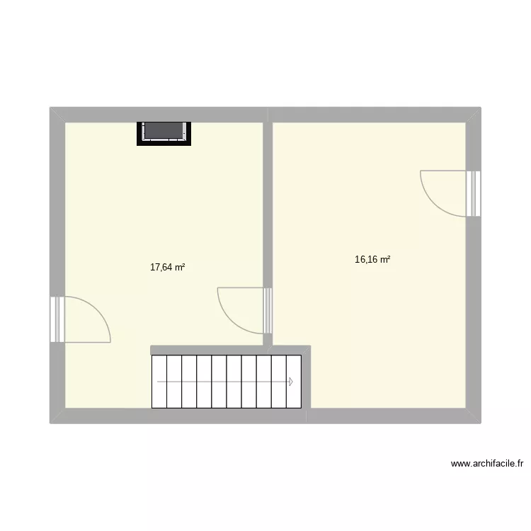 RDC Mouthiers. Plan de 2  et 34 m²