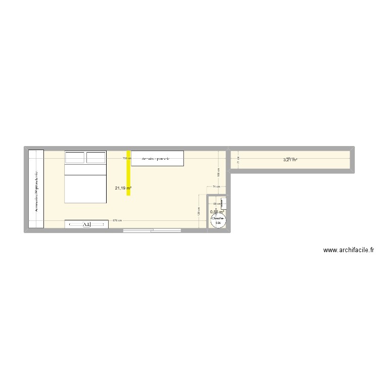 chambre parent. Plan de 0 pièce et 0 m2