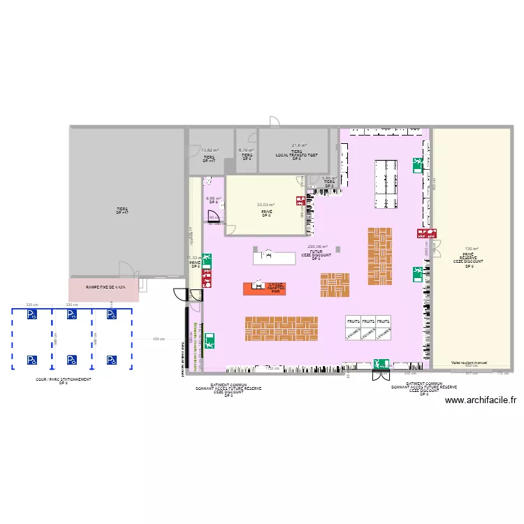 CEZE DISCOUNT APRES TRAVAUX. Plan de 