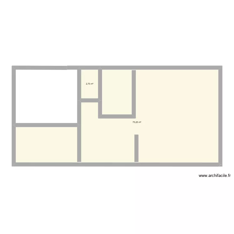 sallen. Plan de 2  et 78 m²