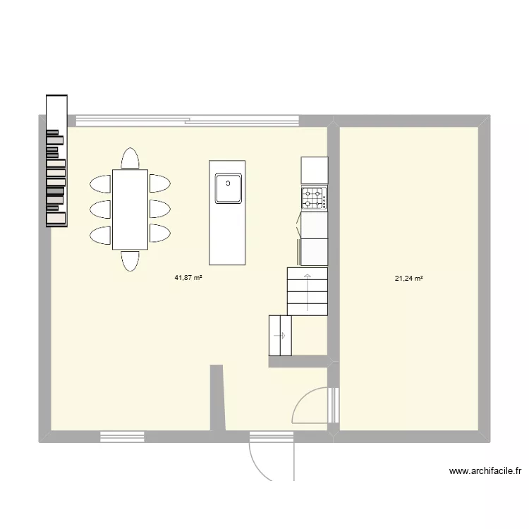 V1 JC. Plan de 2 et 63 m² V1 JC. Plan de 2 et 63 m²