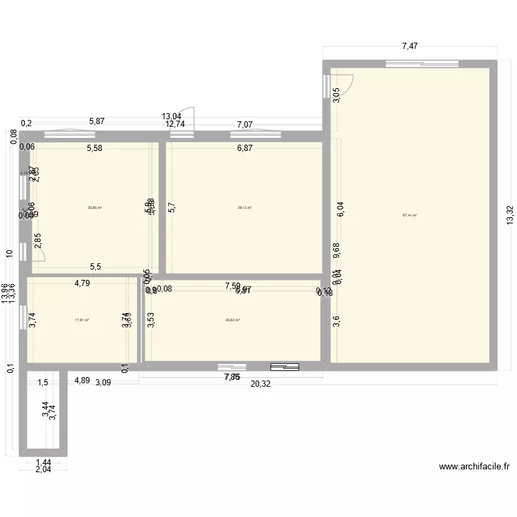 garage - appart 1. Plan de 