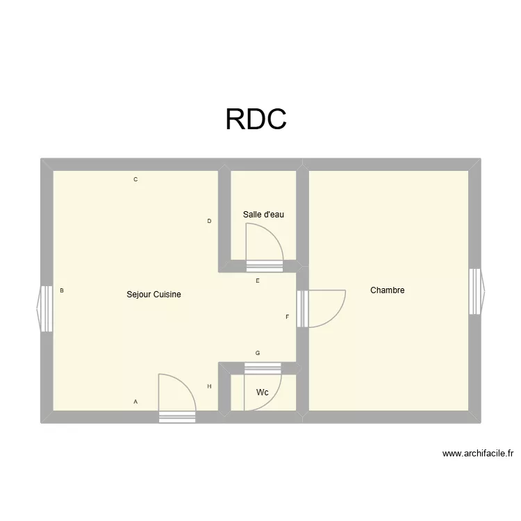 350602750. Plan de 4  et 44 m²