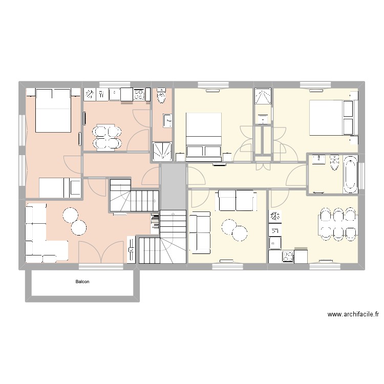 Ekrin des Cimes No3 - PROJET DIVISION 2. Plan de 17 pièces et 112 m2