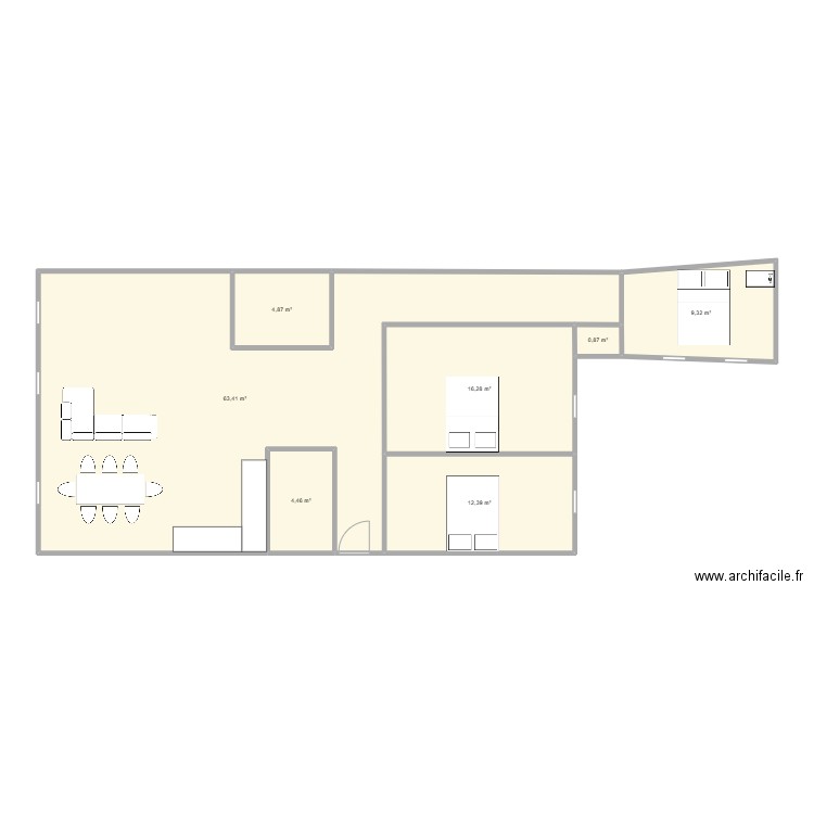 Charité 56 v2. Plan de 7 pièces et 112 m2