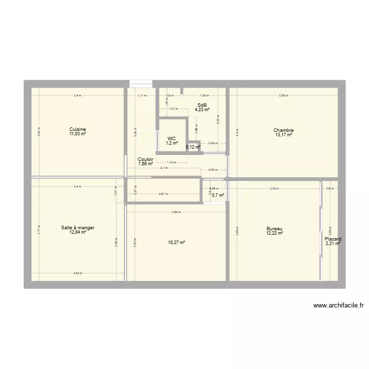 Maison. Plan de 11 et 76 m² Maison. Plan de 11 et 76 m²
