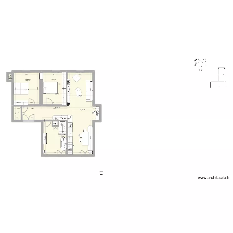 LES HALLES version 5. Plan de 4 et 96 m² LES HALLES version 5. Plan de 4 et 96 m²
