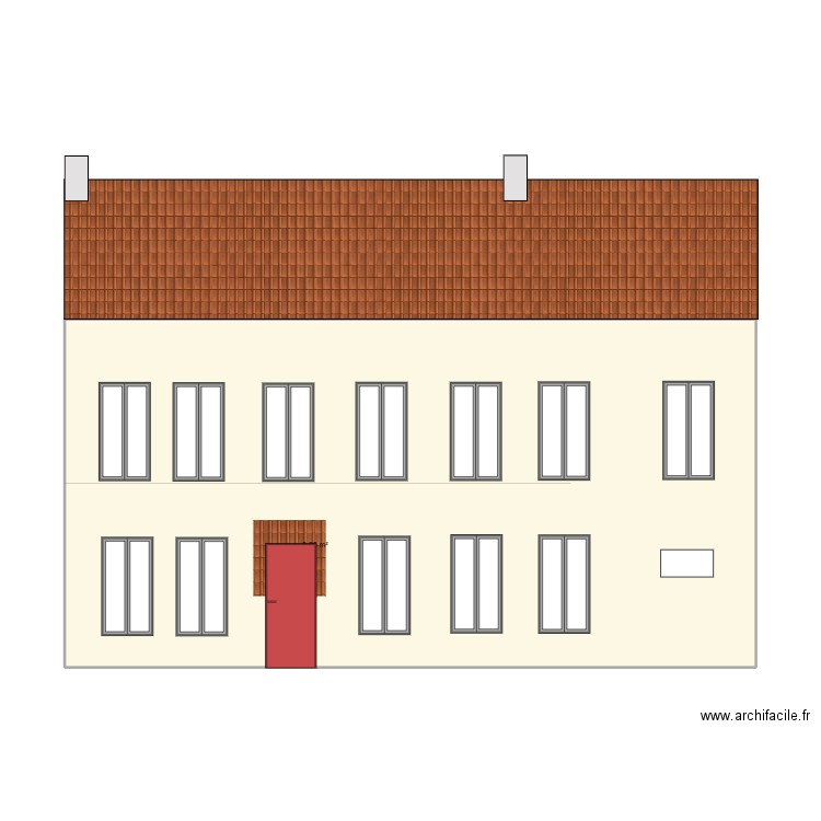 DP4 PLAN FACADE  avant travaux. Plan de 0 pièce et 0 m2