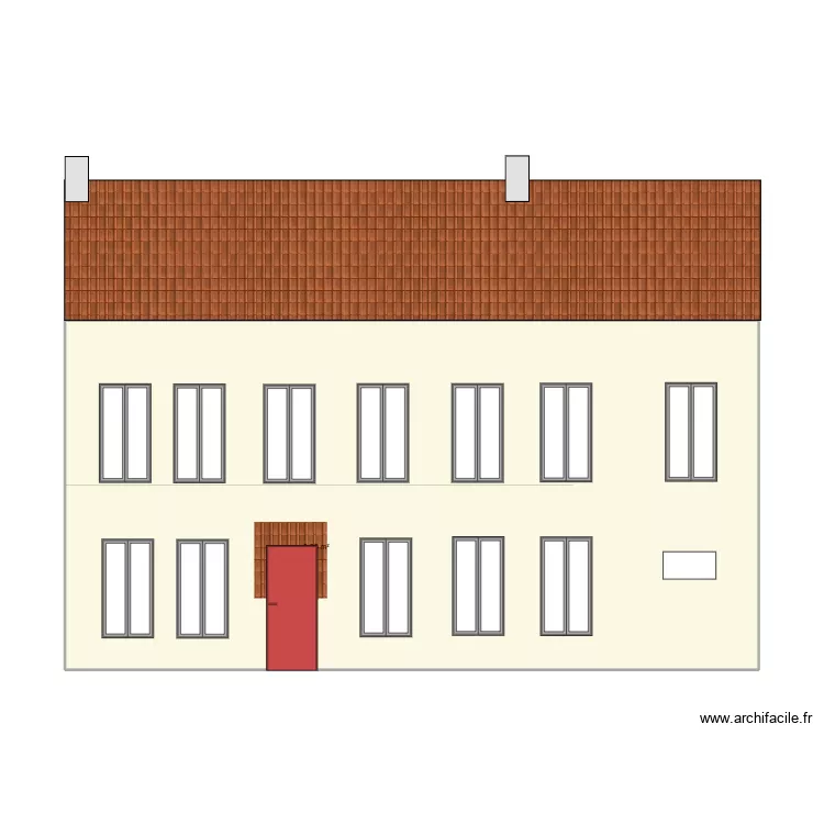 DP4 PLAN FACADE  avant travaux. Plan de 