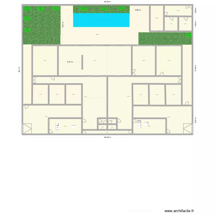 GOUANA M1. Plan de 26  et 1124 m²