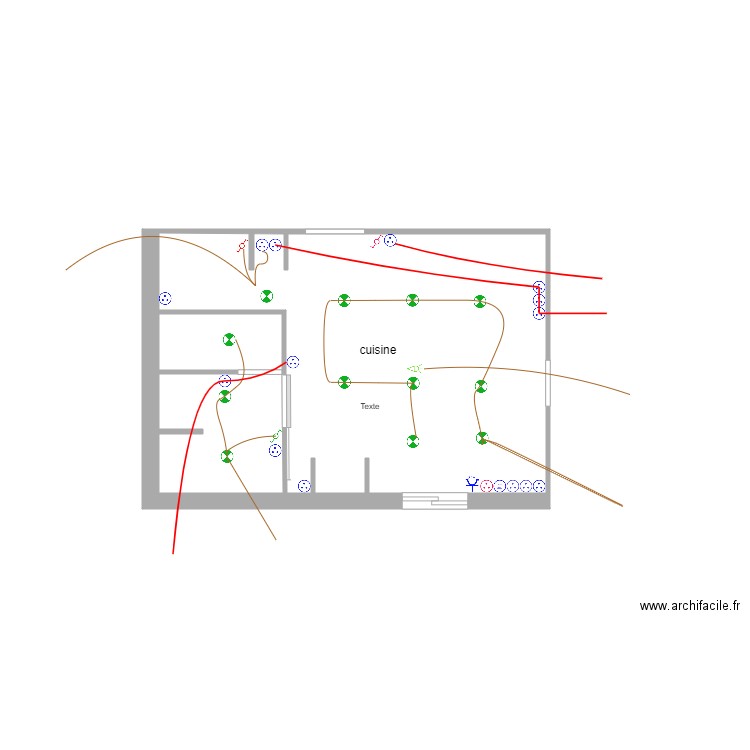 dffdvezv. Plan de 2 pièces et 23 m2