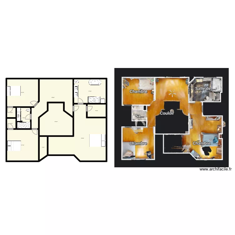 2e &eacute;tage. Plan de 11 pièces et 188 m²