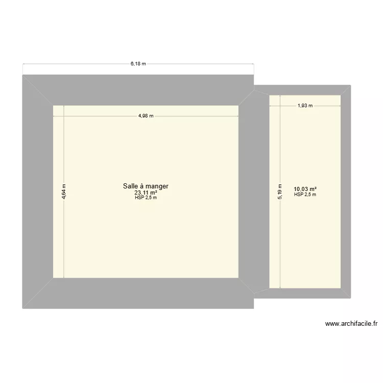 rostellec. Plan de 2  et 33 m²