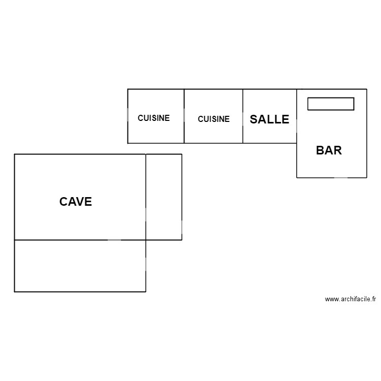 AM DUERF. Plan de 2 pièces et 17 m2