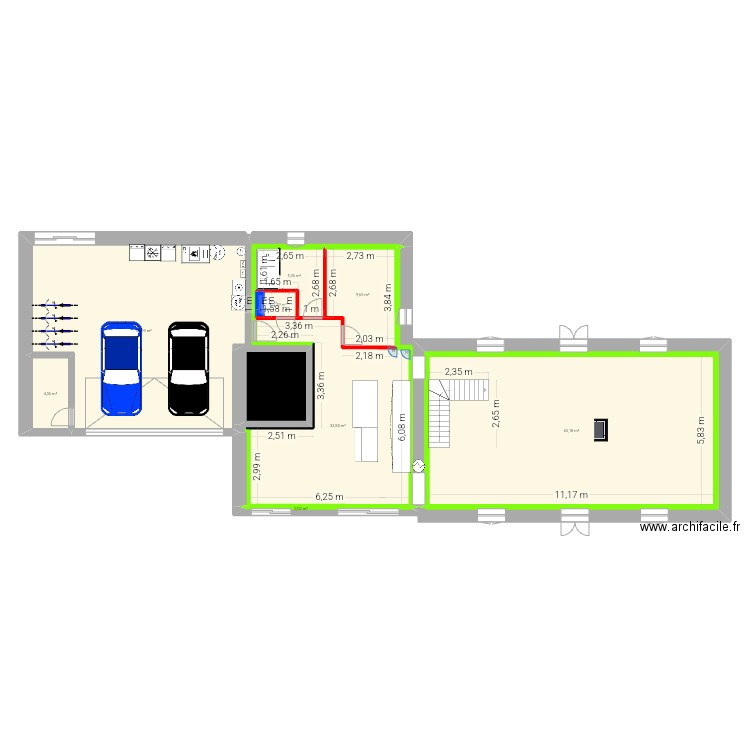 RDC Neurdeusiere Cotation. Plan de 9 pièces et 180 m2