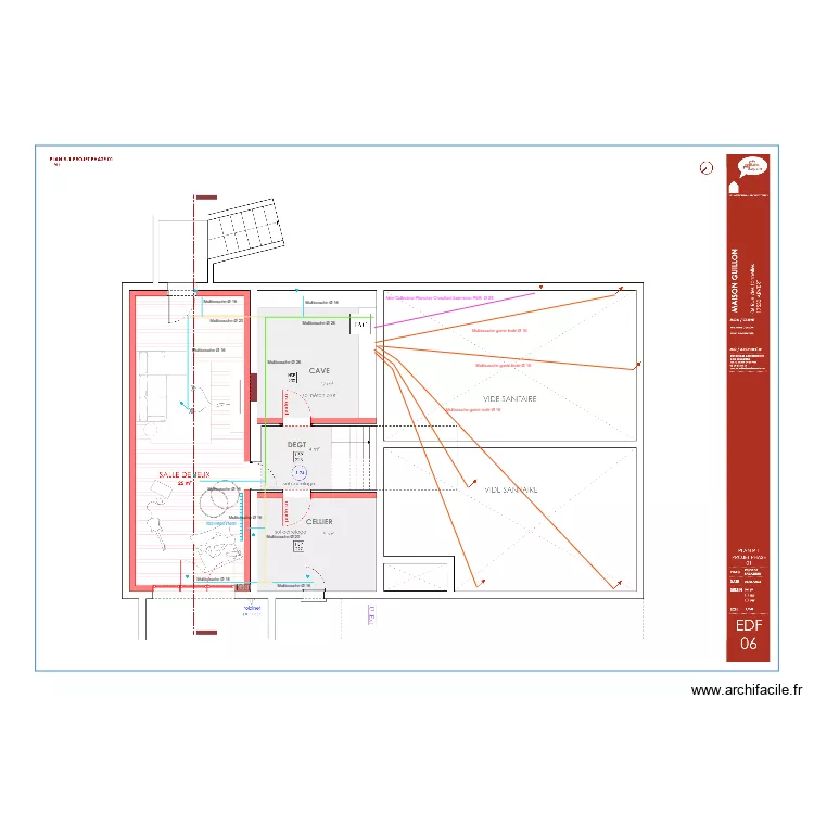 Guillon sous-sol chauffage. Plan de 