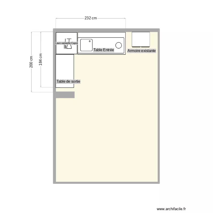 Cantine Jonzoeux. Plan de 