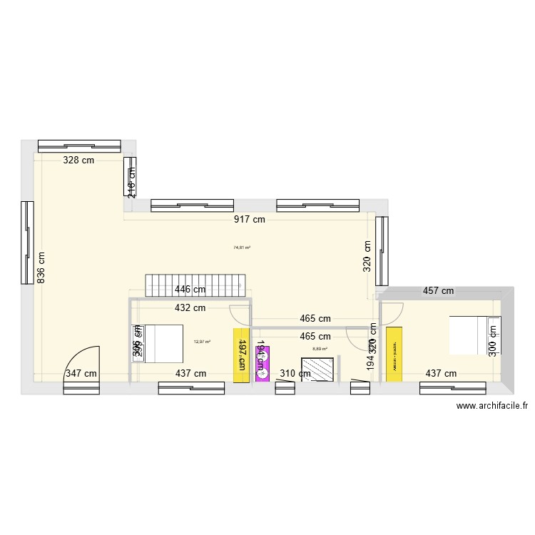 simon. Plan de 3 pièces et 97 m2