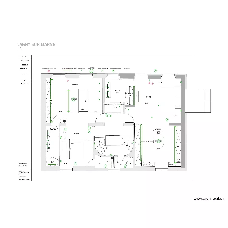 CHAMBRES LUMIERES. Plan de 
