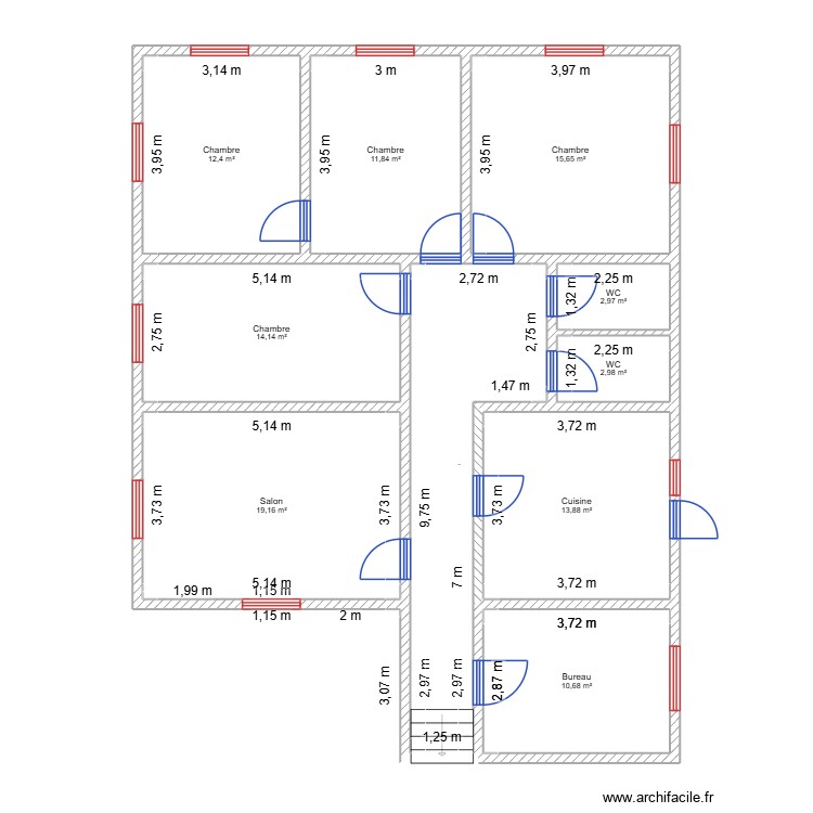 MAISON 1. Plan de 0 pièce et 0 m2 MAISON 1. Plan de 0 pièce et 0 m2