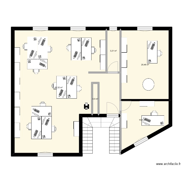 plan ancien SPF rethel pour le SIP de Rethel.. Plan de 5 pièces et 101 m2