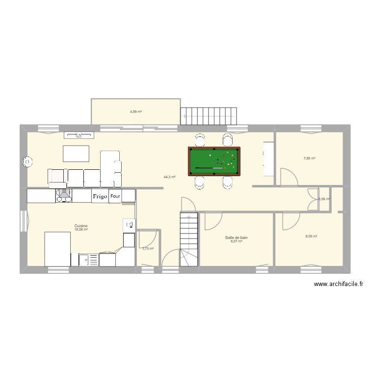 maison ewen. Plan de 8 pièces et 95 m2