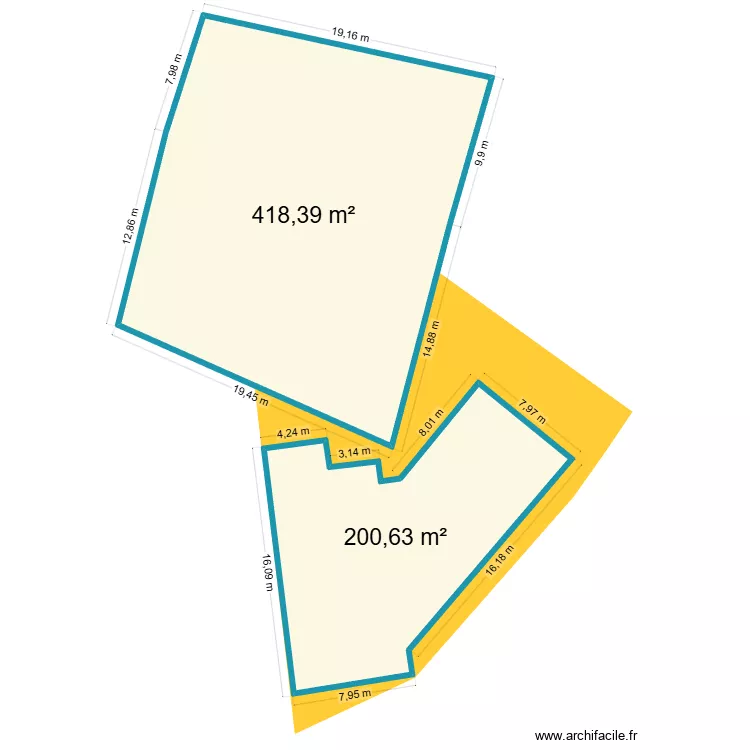 rayka br. Plan de 2  et 619 m²