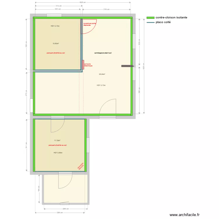 SIDOU (plan projet rez-de-chauss&eacute;e). Plan de 