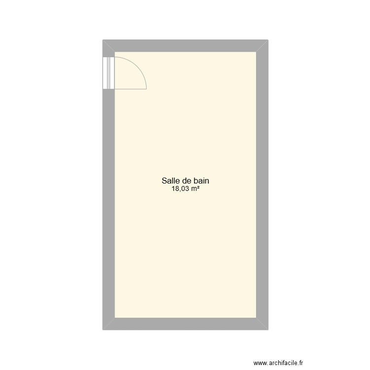 Salle de sport 1. Plan de 1 pièce et 18 m2