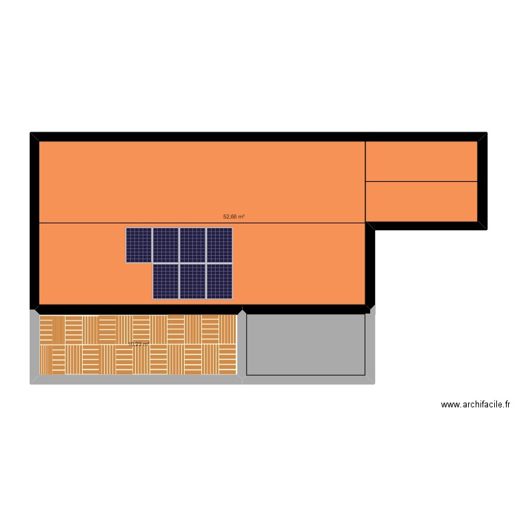 plan veranda. Plan de 0 pièce et 0 m2