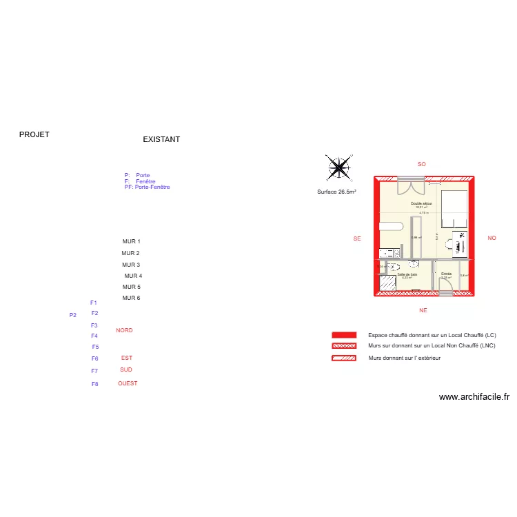 THOMAS Préca_ Existant. Plan de 6 et 27 m² THOMAS Préca_ Existant. Plan de 6 et 27 m²