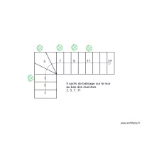 escalier spots de balisage