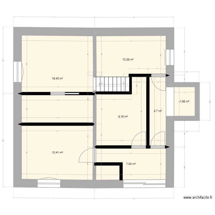 plan maison  sous sol projet 4. Plan de 18 pièces et 128 m2