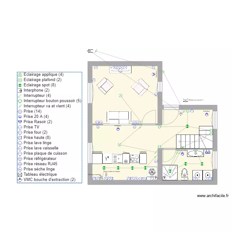 Jules Ferry - A - Elec RDC. Plan de 