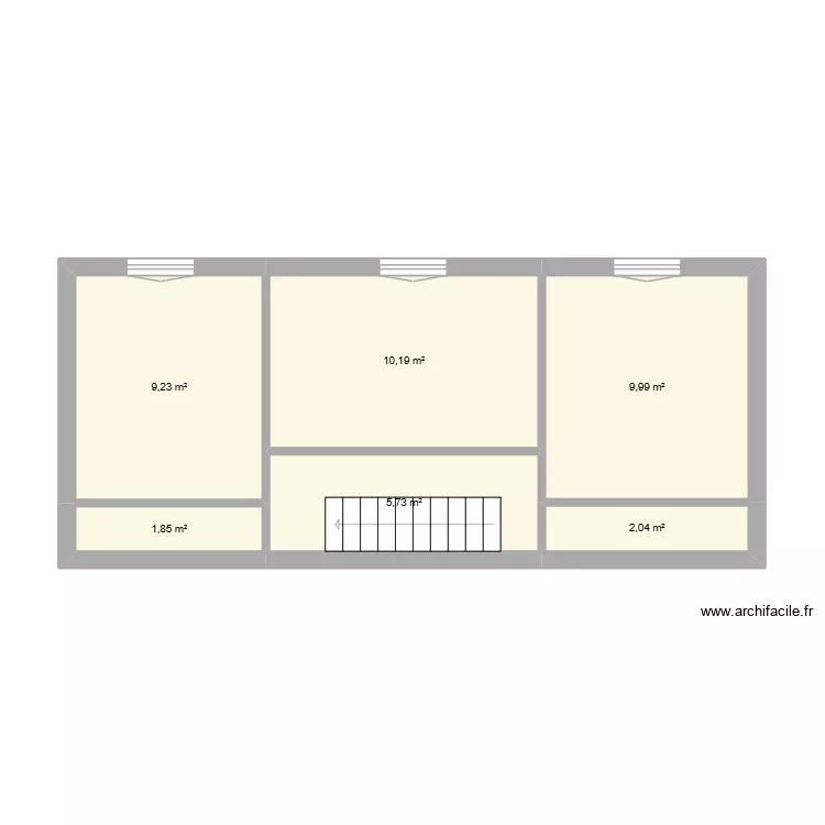 Maison. Plan de 6  et 39 m²
