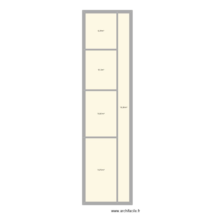 Maison 78. Plan de 5 pièces et 59 m2