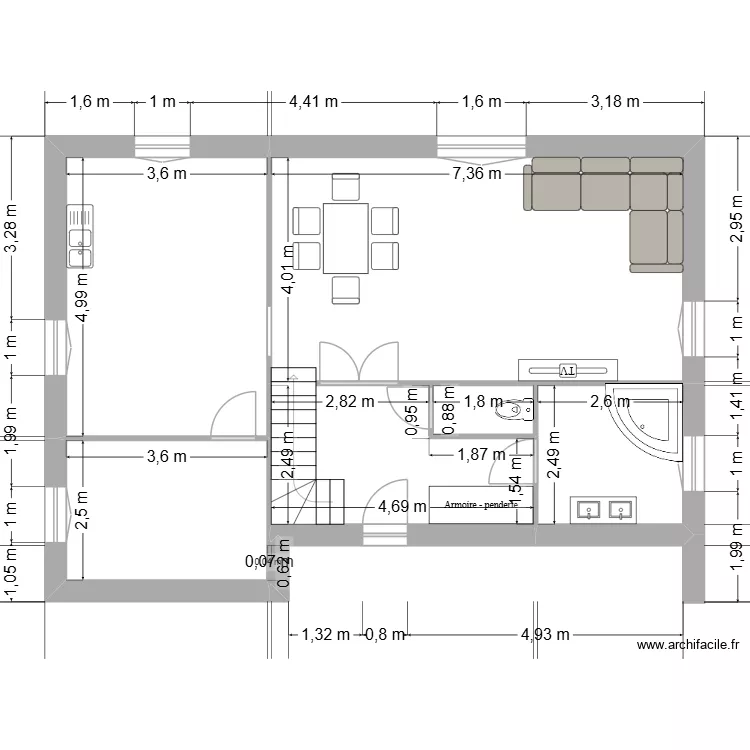 aparte eval. Plan de 7 Pièces et 74 m² aparte eval. Plan de 7 Pièces et 74 m²
