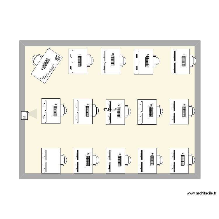 ATELIER BAC MAROQUINERIE. Plan de 1 pièce et 48 m2