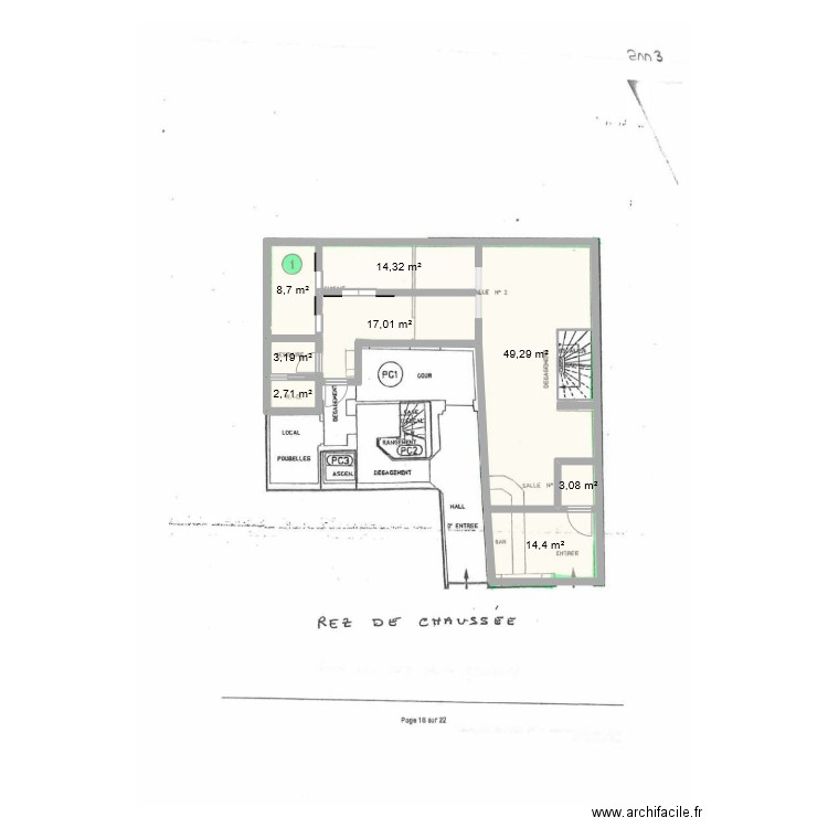 Rez de Chaussé . Plan de 0 pièce et 0 m2