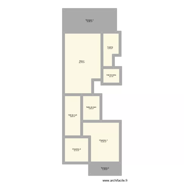 Appartement - La Louvi&egrave;re. Plan de 