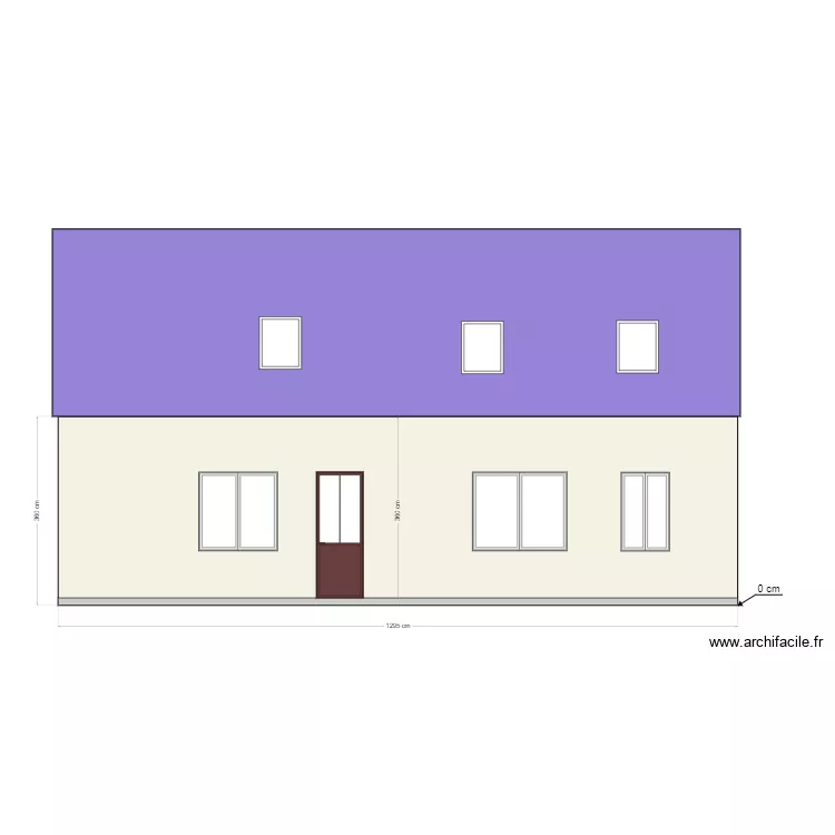 Facade EST Maggy. Plan de Facade EST Maggy. Plan de