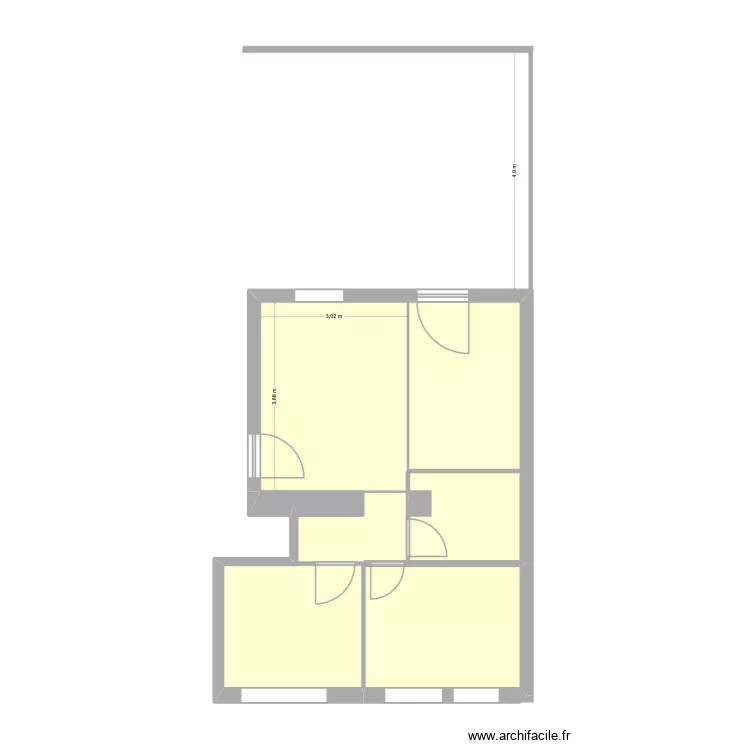 Rdc St Yves pour DP pour lots. Plan de 5  et 41 m²