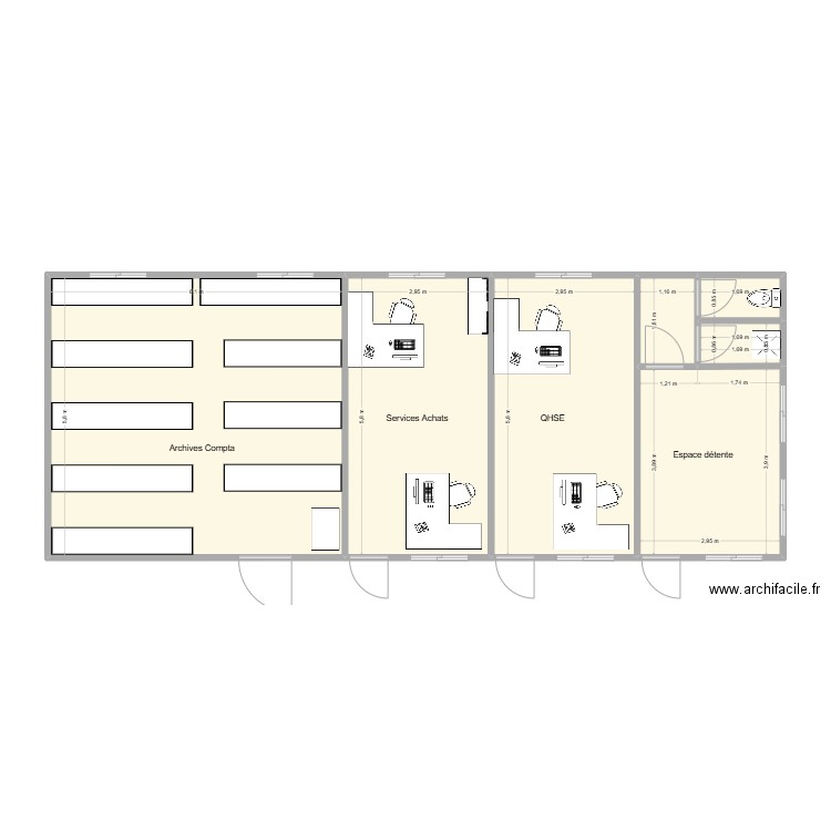 Archives Compta & Service Achats - Avl25. Plan de 7 pièces et 86 m2