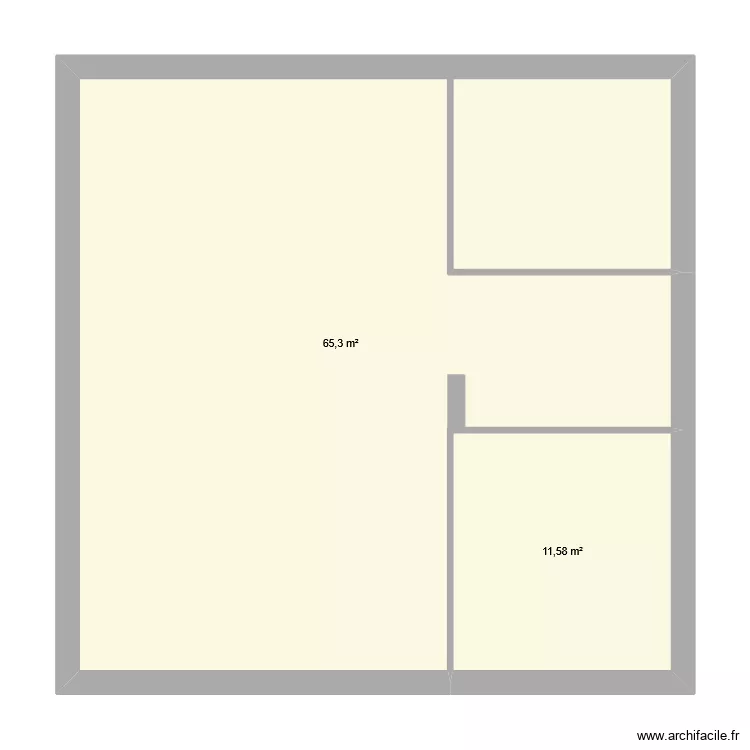 coco. Plan de 2  et 77 m²