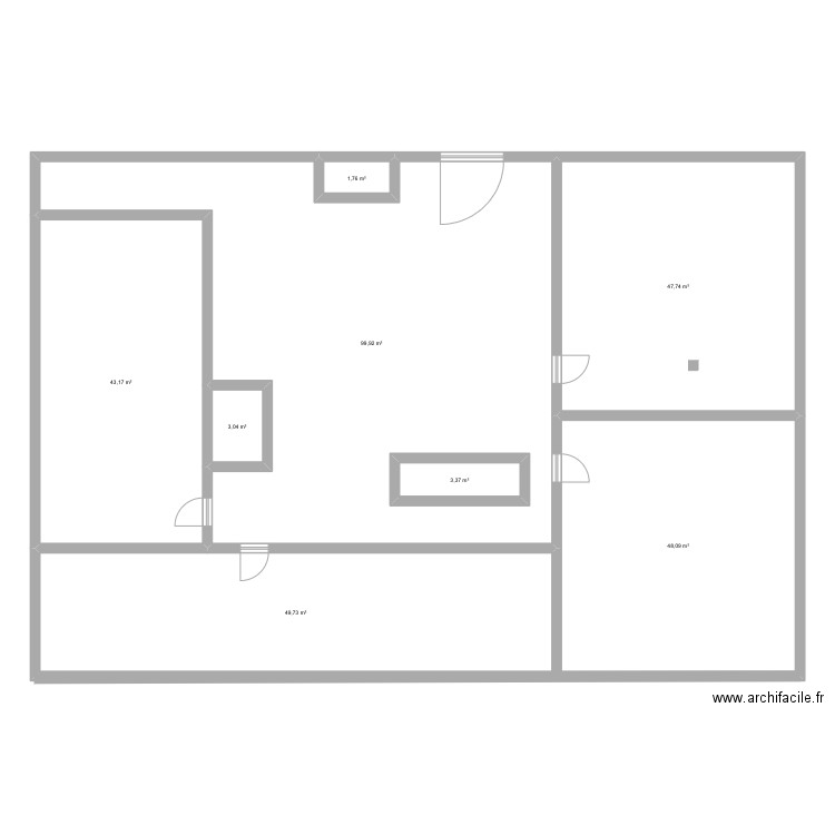 Institut . Plan de 8 pièces et 303 m2