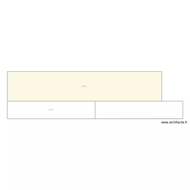 conteneur. Plan de 2  et 117 m²