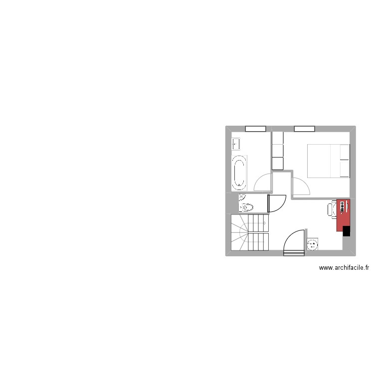 oragnisation. Plan de 10 pièces et 95 m2