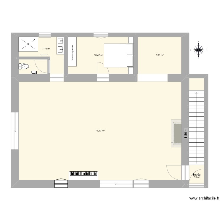 Les Jaquelots proposition 1. Plan de 7 pièces et 184 m2